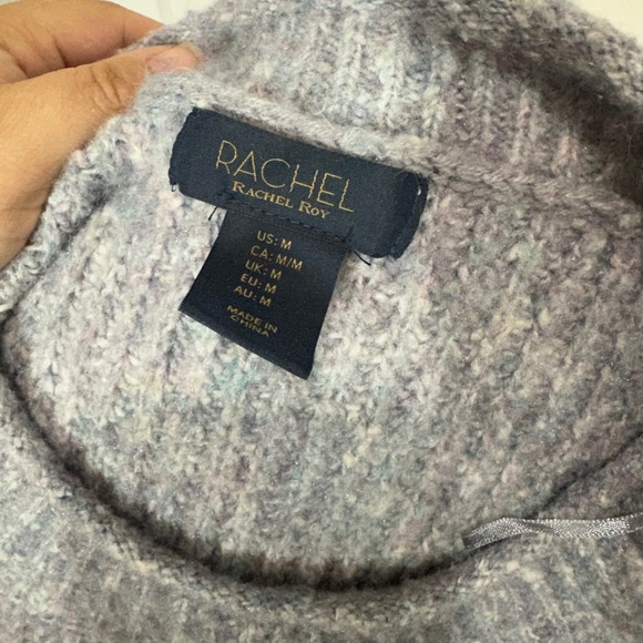 Rachel Roy Womens Sweater Medium Gray Crew Neck Knit Pullover Cozy Casual‎ - Picture 7 of 8